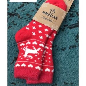 SALE Magellan reindeer fuzzy socks